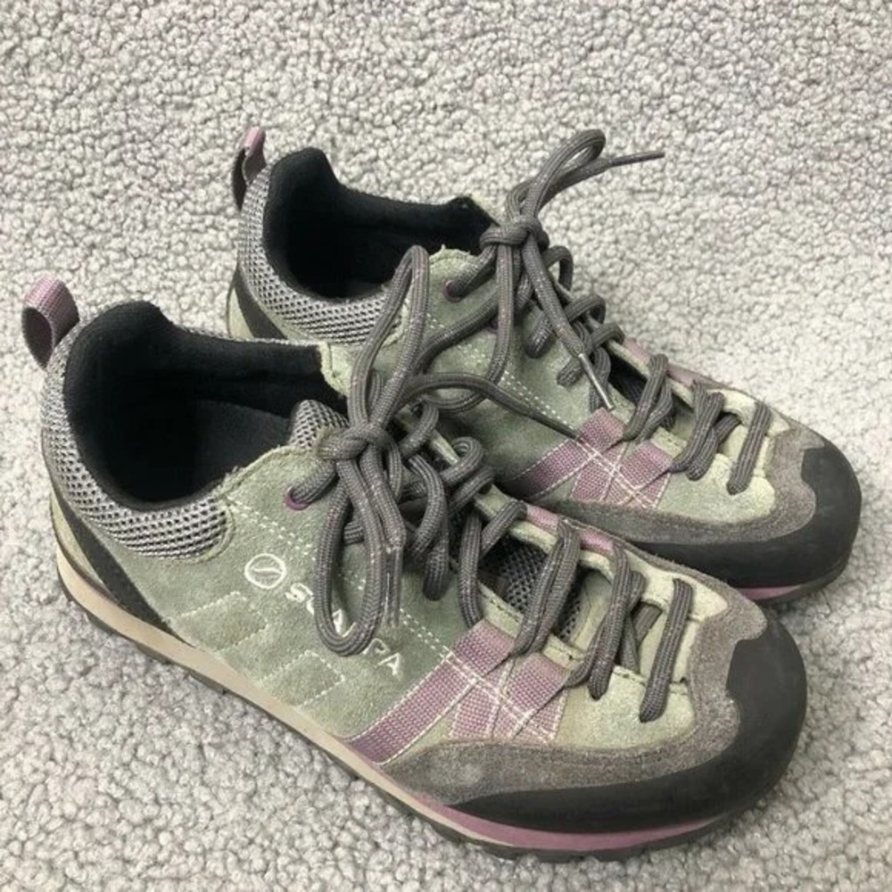 Scarpa women's shoes hiking trail‎ lace up 4.5 green